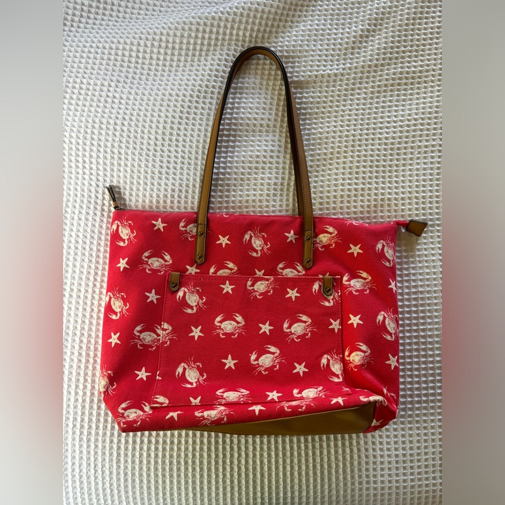 Sonoma Crab Patterned Tote Bag